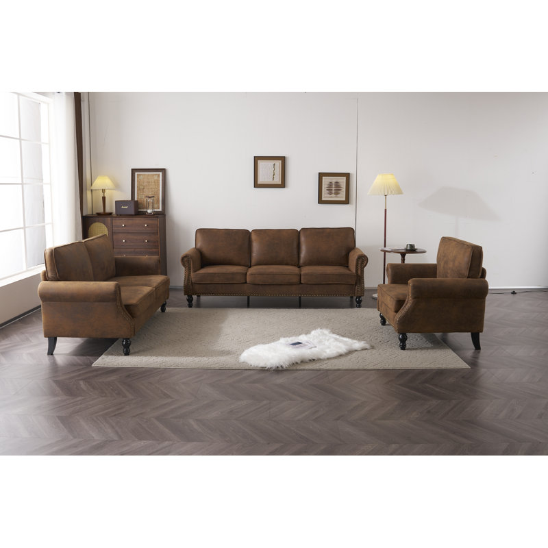 Ensemble de salon Winado rouille, Brun
