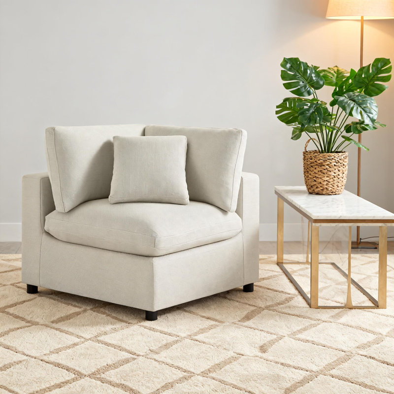 Chaise de coin moderne beige