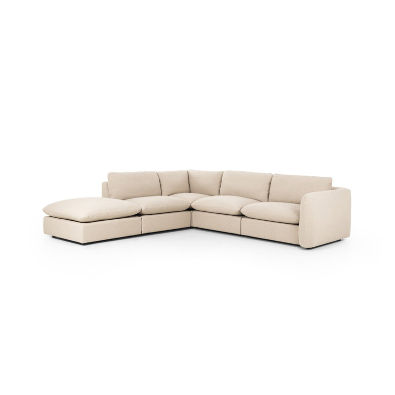 Ingel Sectional, Left Hand Facing, Taupe Linen Blend