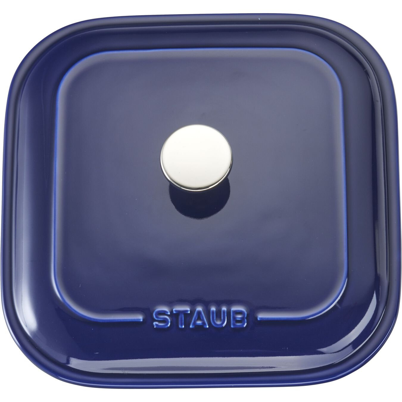 Staub 9" Square Covered Casserole, Dark Blue