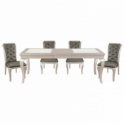 Dining Set Table With Extension Leaf
