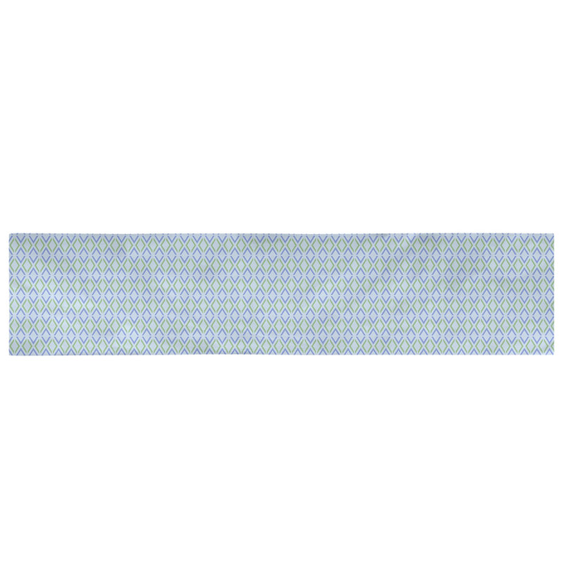 Chemin de table arrow diamants Avicia, 91,5 po x 17,5 po, Poly, Bleu et pastel