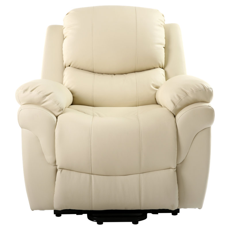 97cm Wide Lift Assist Standard Recliner, Single Motor Lift Assist, Cream