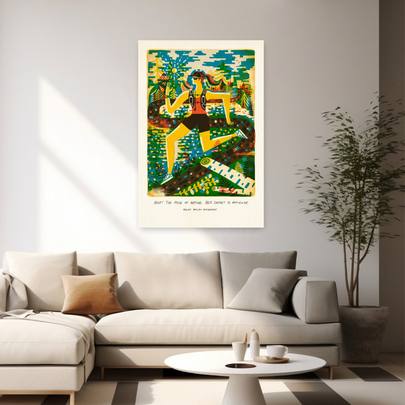 Art contemporain abstrait cheval d'extérieur III, H 60 po x l 40 po