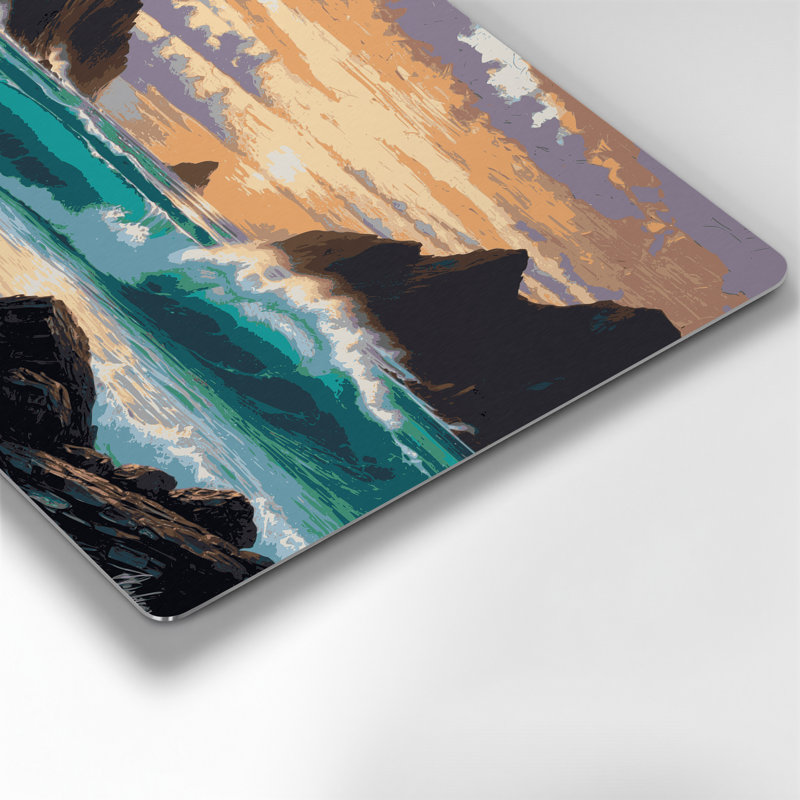 Art mural noir Hawaiian Rock Formations, H 11 po x l 14 po