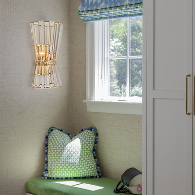 Applique murale 2 lumières encastrée en cristal