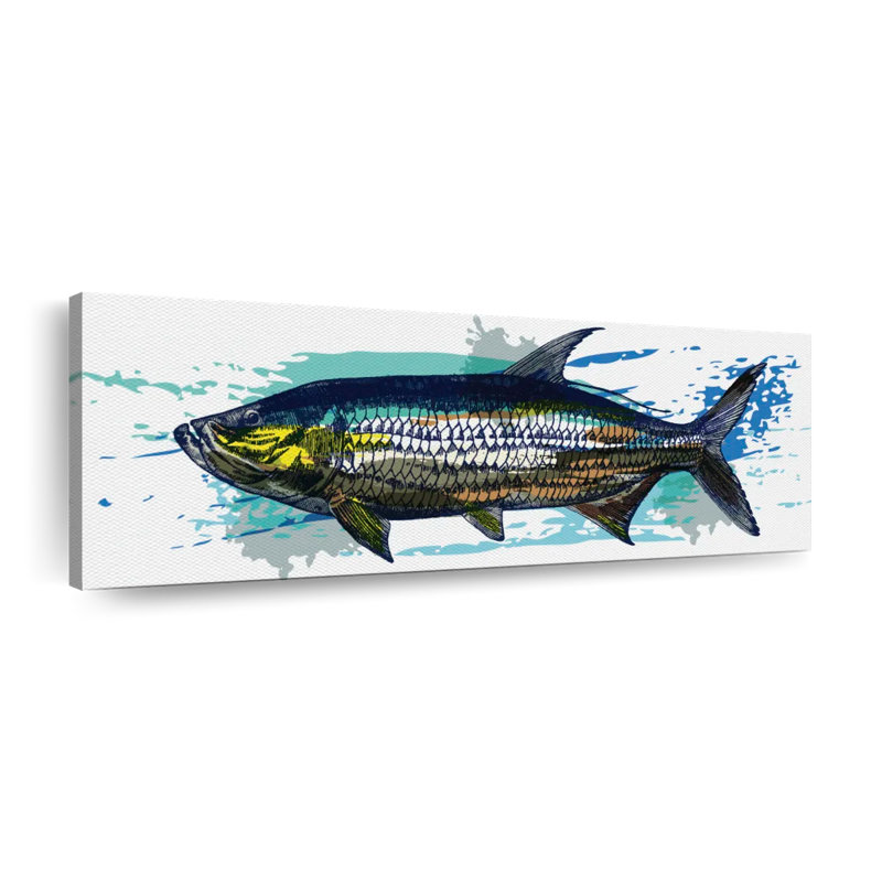 " Tarpon Fish ", 14" H x 42" W x 1.25" D