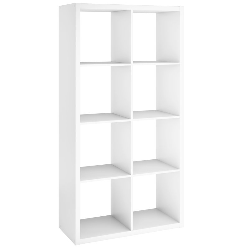 Decorative 8-Cube Bookcase, White