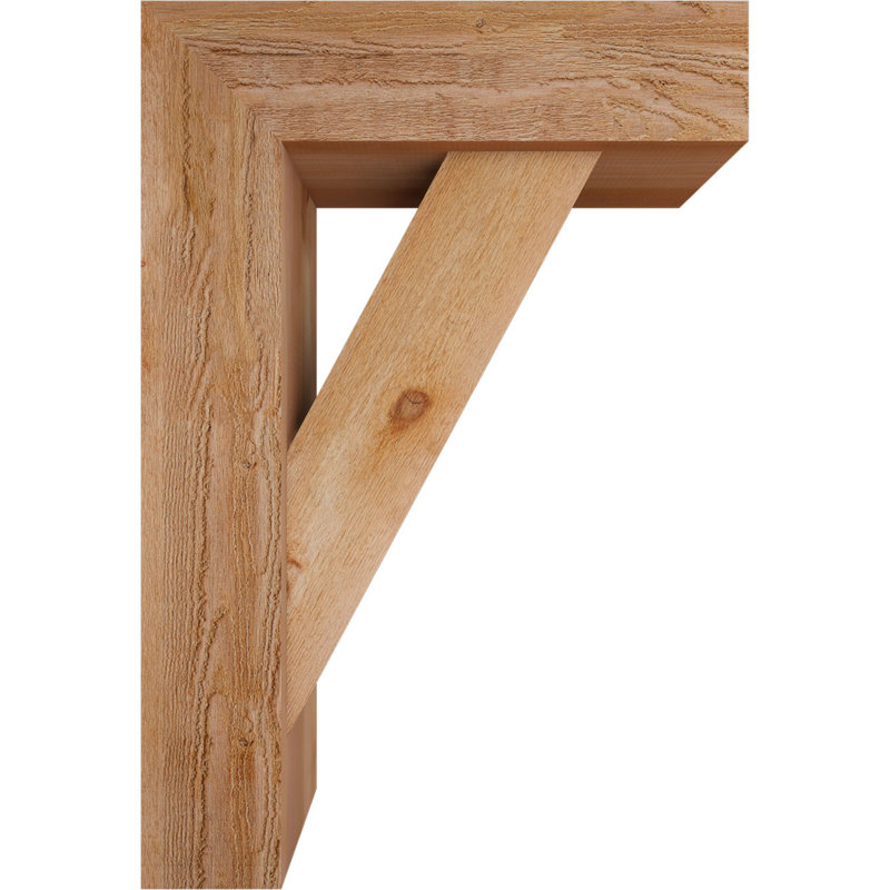 Support de bloc traditionnel avec entretoise décalée, 38 x 26, Cèdre rouge occidental de l 8 po (scié brut)