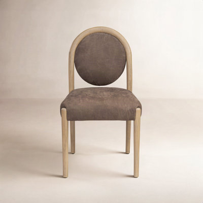 Erina Genuine Leather Oak Dining Chair