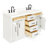 Tidworth Solid Wood Double Bathroom Vanity with 1.5'' White Quartz Top-964625593-997312093