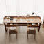 Bureau rectangulaire en noyer massif avec 3 tiroirs-109470645