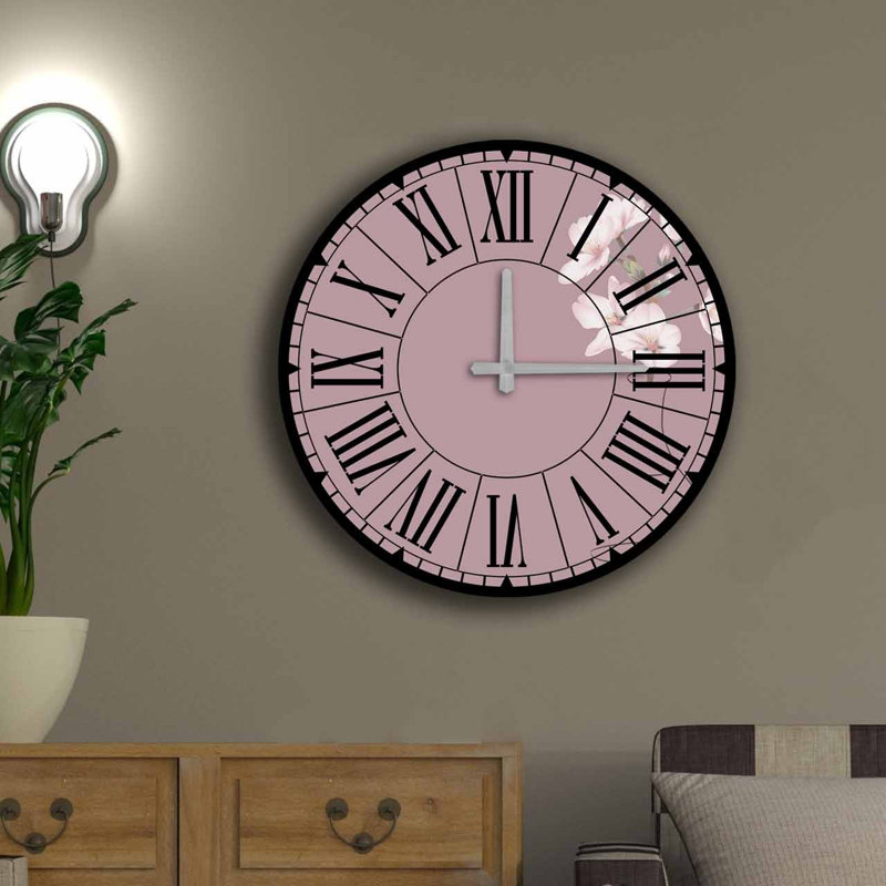 Horloge murale décorative élégante, 19,7 po de diamètre, 100% panneau de fibres à densité moyenne avec une épaisseur de 0,2 po | Nécessite 1 pile AA (non incluse) | Parfait pour la décoration intérieure, l'esthétique moderne et l'élégance intemporelle