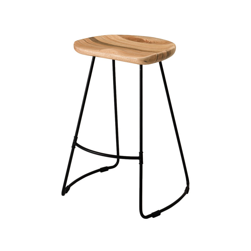 Alberts Solid Wood Counter Bar Stool, Natural, Counter Stool (26" Seat Height)