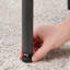 Tabourets de bar gris élégants avec tablette et tabouret moderne ergonomique