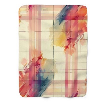 Brushstroke Checks - 1 Piece Premium Blanket