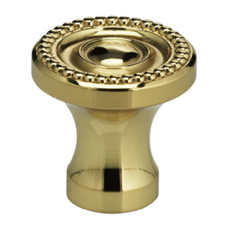Poignée champignon de diamètre 1 1/2 po Classic & Modern, Nickel satiné, H 1,625 po x l 1,625 po x P 1,44 po