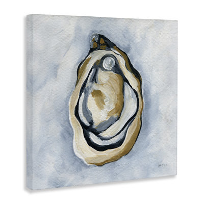 Oyster with Pearl Canvas Wall Art by Yvette St. Amant