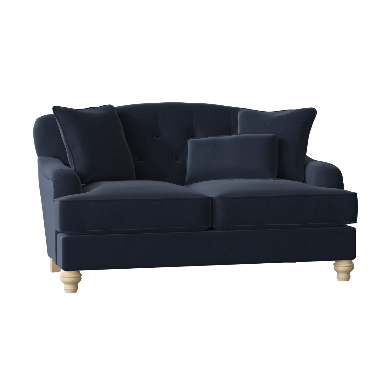 Sullivan 65'' Upholstered Loveseat, Peyton Navy Performance Twill, Linen, No