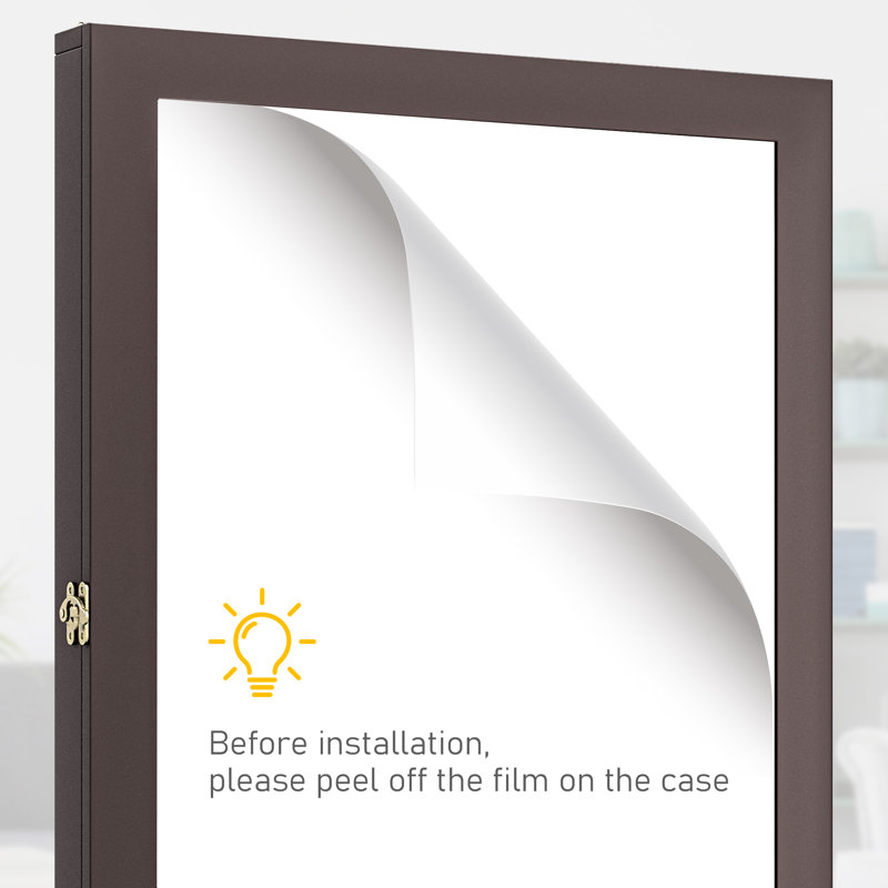 Brown Acrylic Lockable Wall Mounted Jersey Display Case