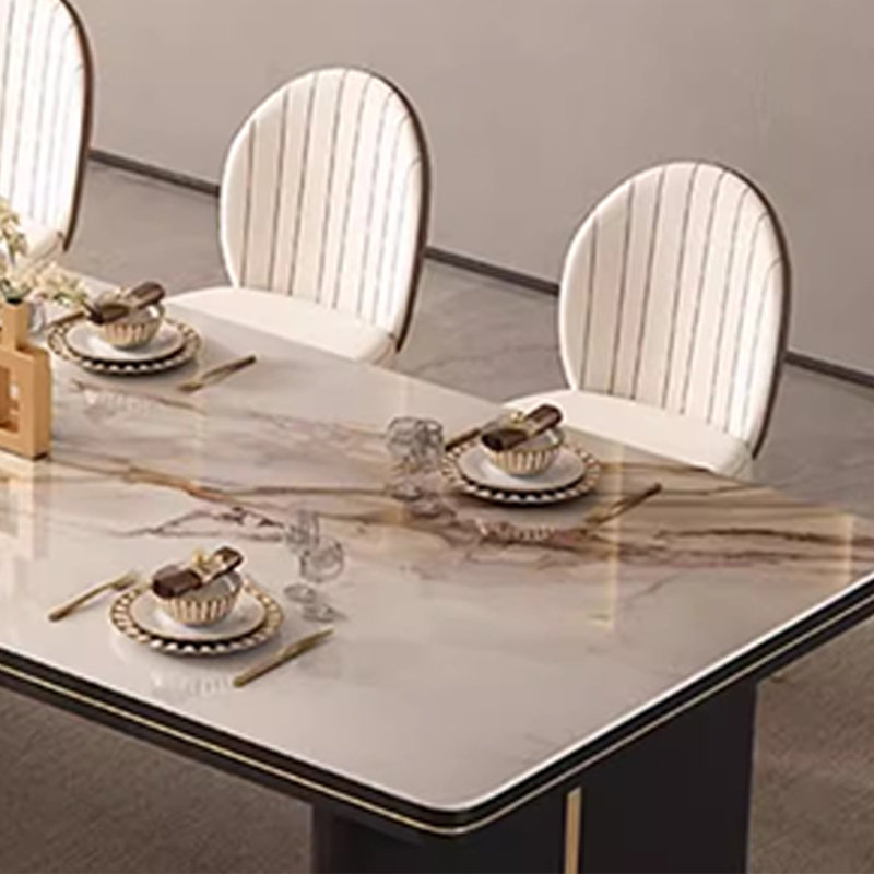 Table de salle à manger haut de gamme légère et luxueuse, H 29,5 po x L 55,1 po x l 31,4 po