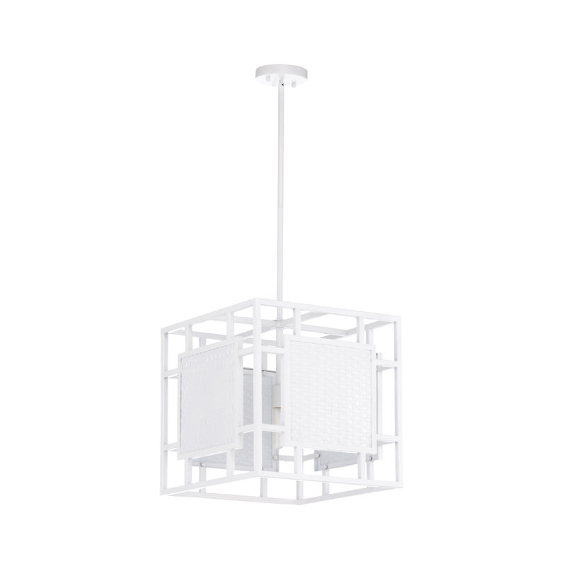 Luminaire suspendu carré à 1 lumière Trellis