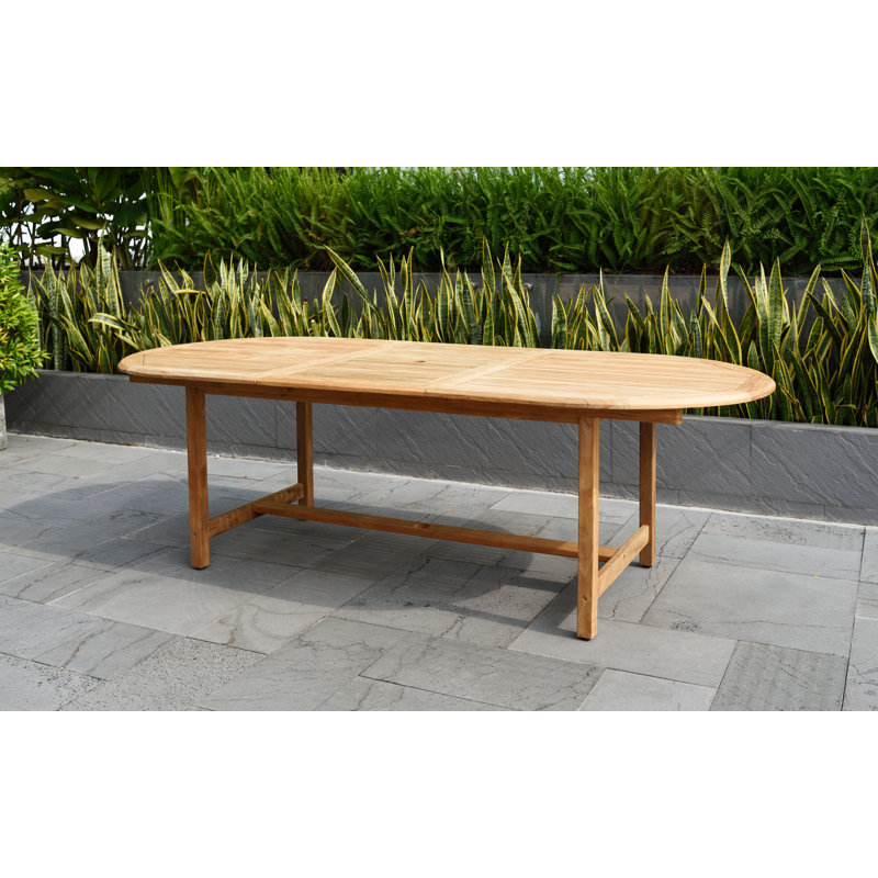 Anautica 9pc FSC Wood and Resin Outdoor Patio Dining Set