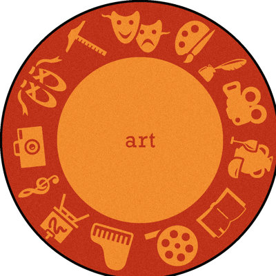 Steam Art Orange by Joy Carpets Area Rug