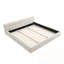 King Size Chenille Upholstered Bed Frame With Tufted Headboard-557385624