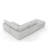 4-Piece Minimalist Modern Soft-Upholstered Sectional With Ottoman-131636836