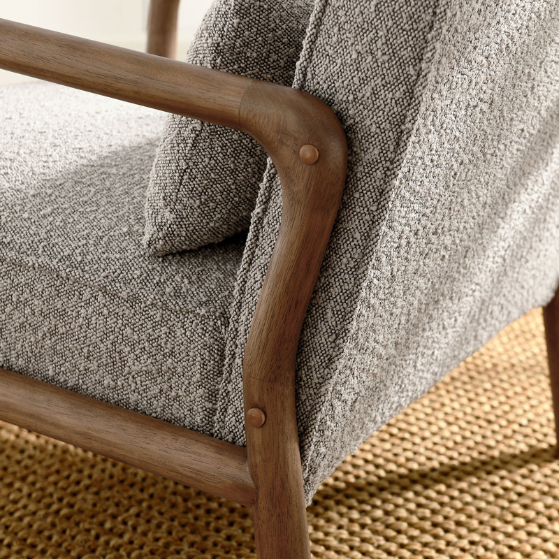 Fauteuil Charlie Boucle, Tissu taupe