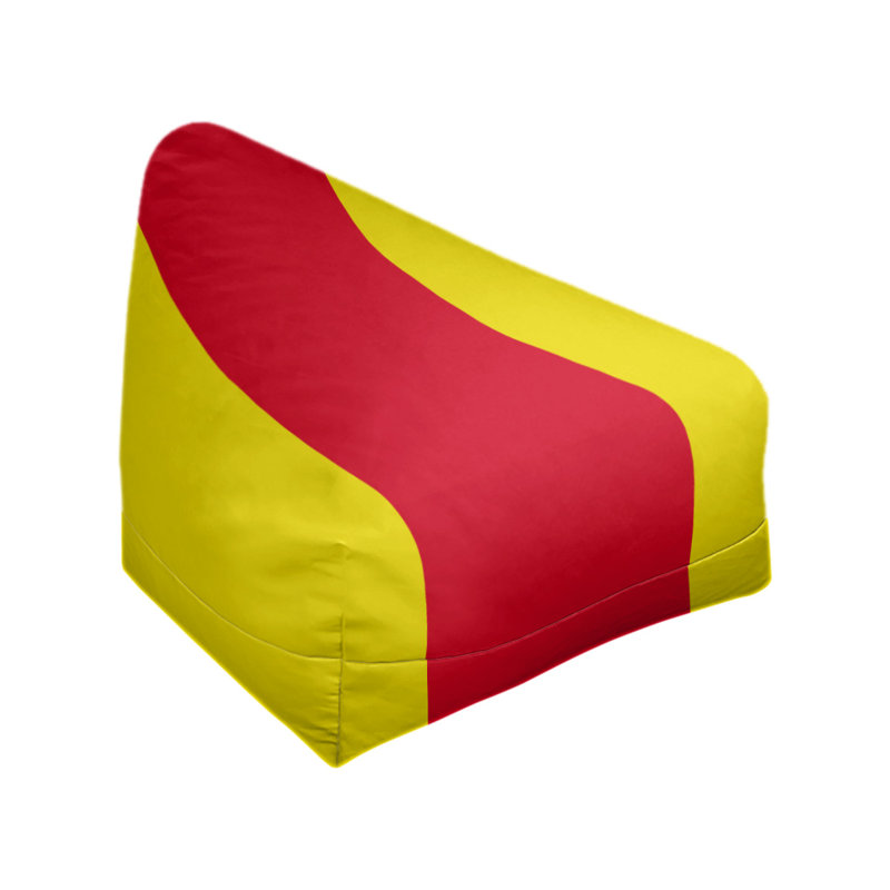 Sac de pois classique, H 30 po x l 27 po x P 27 po, Jaune / écarlate