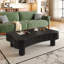 Table basse à plateau relevable avec surface en pierre frittée, imperméable et résistante à la chaleur, idéale pour les espaces de vie modernes-1129440409