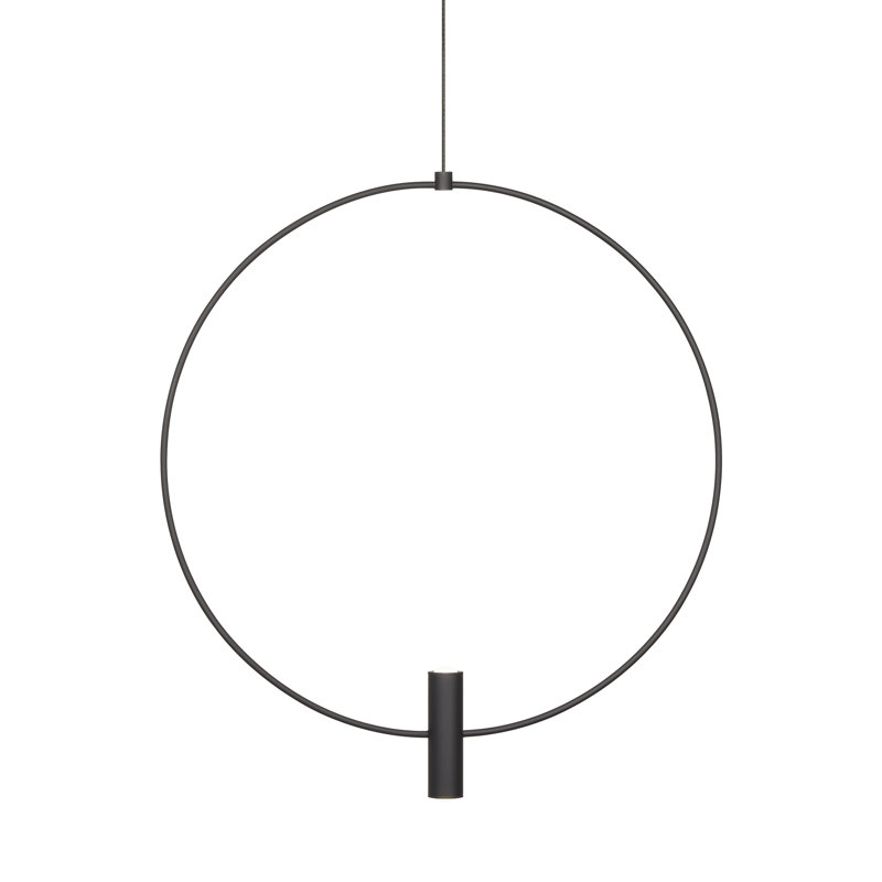 Layla 7 - Light LED Pendant, Nightshade Black, 20.2" H x 18" W x 1.1" D