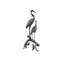 Herons On Branch Bronze