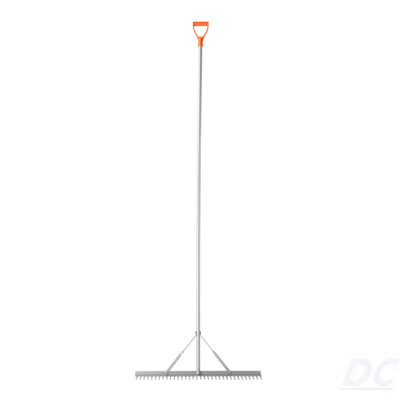 Landscape Rake, 36 Inch Wide Head 133 Inch Handle, Large Heavy Duty Aluminum Landscaping Leaf Rake Tool, Asphalt Level For Loosening Soil, Garden & Yard, Pond Gravel & Beach Lawn Care, 52Ft Rope
