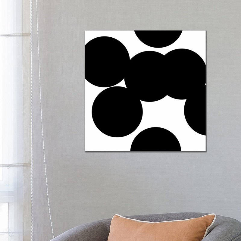 Black Circles by Art Mirano - Wrapped Canvas Painting, 66.04 cm H x 66.04 cm W