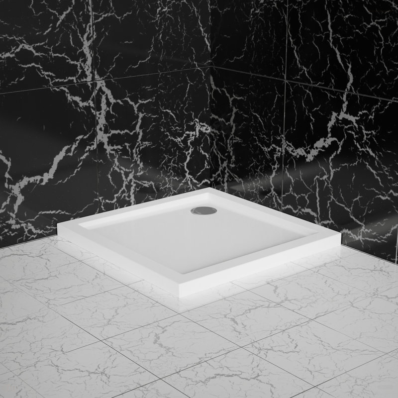 Base de douche de coin à drain 32 "X32" Goodyo - blanc