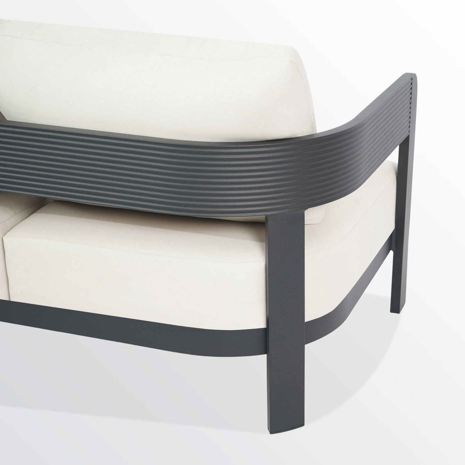Lisa 82" Patio Sofa, Cream