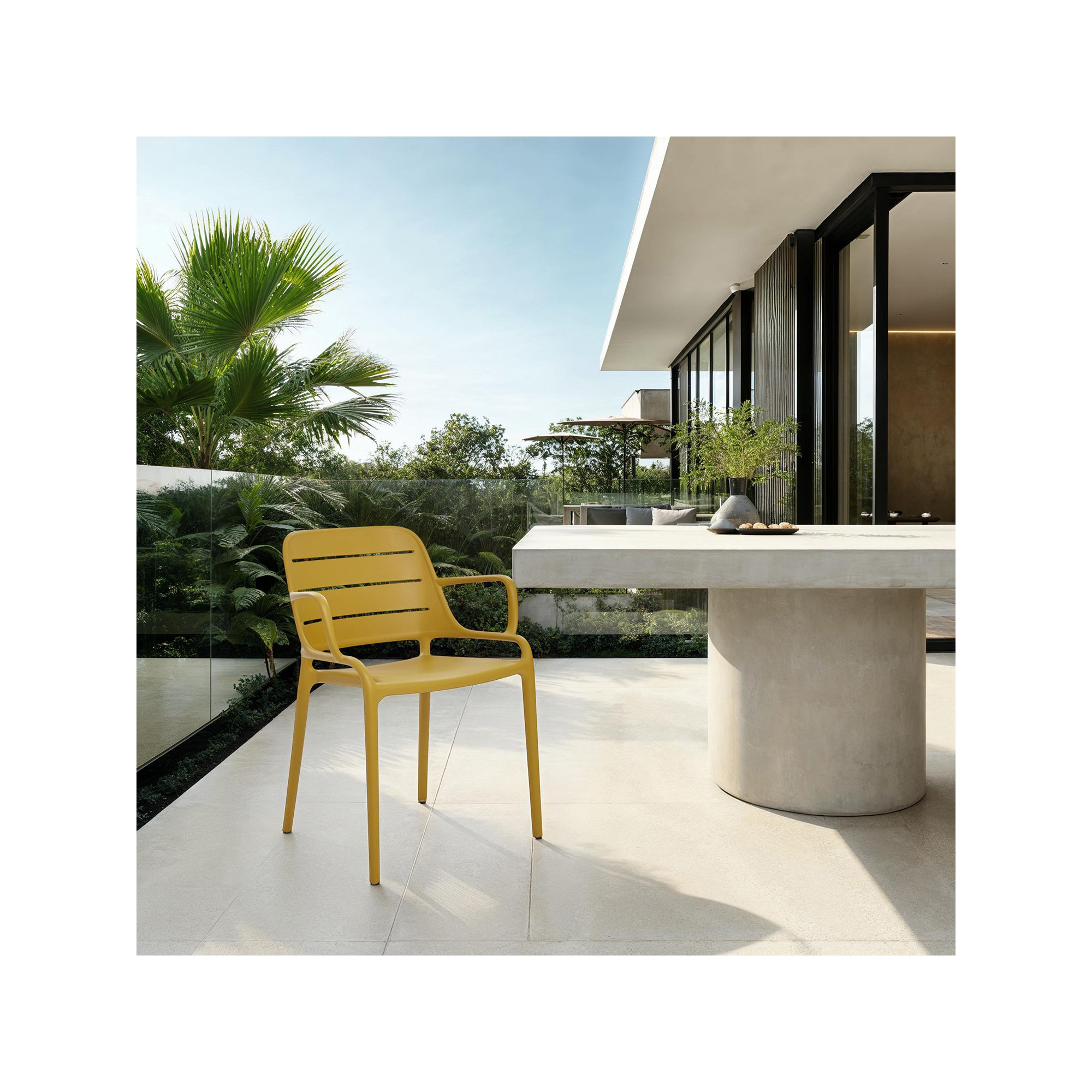 Nohr Outdoor Stacking Armchair (Set of 4) - Ginger, Ginger