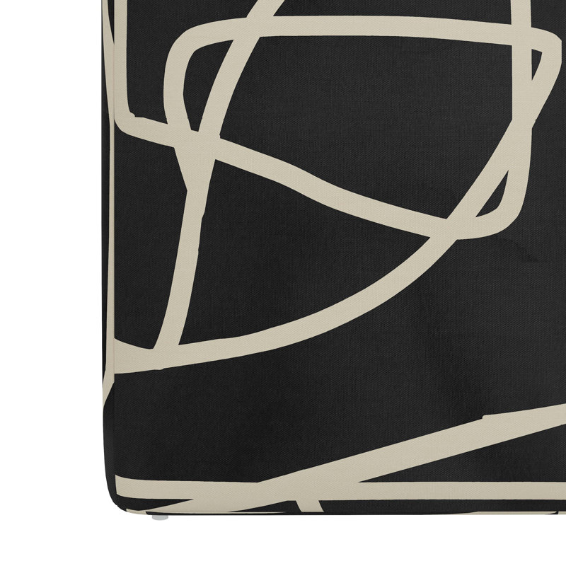 Repose-pieds Contrada, Noir abstrait Mona