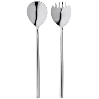 Stellar Rochester BL40 Set Of 2 Stainless Steel Salad Servers - Lifetime Guarantee