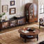 Vitrines en bois brun massif