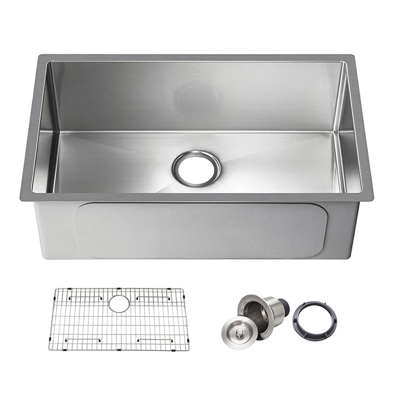 Évier de cuisine encastré à la main L 28 po x l 19 po