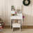 3-Color LED Vanity Mirror with Stool, Dressing Table for Bedroom, 2 Drawers & 5 Storage Cabinets (4 Open + 1 Hidden), Adjustable Lighting (White)-129380409