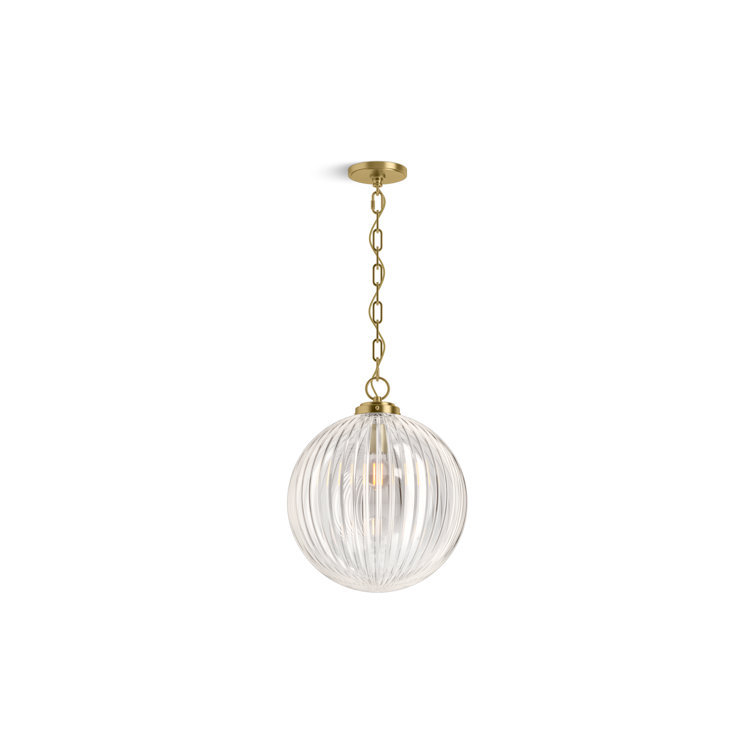 KOHLER Embra By Studio McGee 1-Light Brushed Moderne Brass Pendant Light