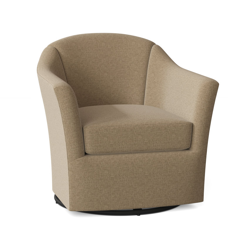 Fauteuil demi-tonneau pivotant de 33,5 po Barry, Paille 3162