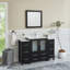 Ensemble de meuble-lavabo autoportant 54 po avec comptoir en céramique et miroir assorti Brescia-27042783