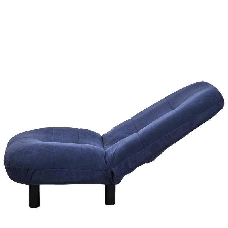 Fauteuil inclinable avec structure en métal - bleu marine, 14 réglable, éponge haute densité, tissu bleu réglable, éponge, construction, ergonomique