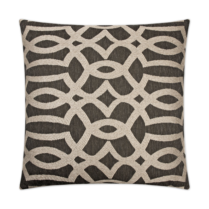 Neron Pillow Cover & Insert, Black, Square 20"